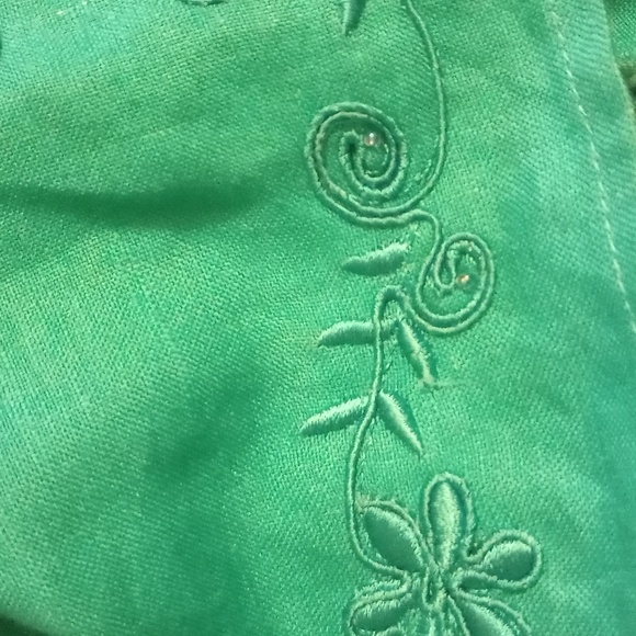 🎆2/$20 NWOT TRIBAL Semi-sheer Split V Neck Linen/ cotton Blouse Tunic - Picture 7 of 7